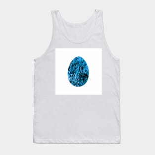 Easter egg - abstract blue-black textured watercolor, trendy earthy tones, colors, isolated on white. Design for background, cover and packaging, Easter and food illustration, greeting card. Tank Top